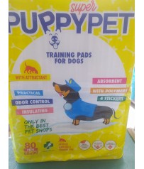 80 TAPPETINI ASSORBENTI PER CANI 60x90CM CUCCIOLI PANNOLINI TRAVERSE CANE