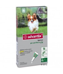 ADVANTIX SPOT-ON PER CANI FINO A 4 KG ELIMINA ZECCHE, PULCI E PIDOCCHI... 