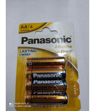  BATTERIE PILE ALKALINE PANASONIC STILO AA  1 CONFEZIONE DA 4 PILE 