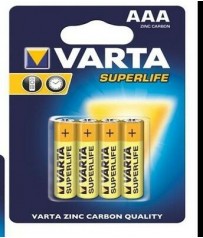  BATTERIE PILE  VARTA AAA SUPER LIFE MINISTILO 1 CONFEZIONE DA 4 PILE 