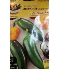 BUSTINA SEMI DI PEPERONCINI MIX 10 VARIETA' MESSICANI    GR 0,20 PEPERONCINO