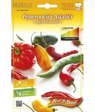 BUSTINA SEMI DI PEPERONCINI MIX ASIATICI   GR 0,30 PEPERONCINO