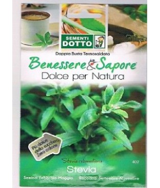 BUSTINA SEMI  ZUCCHERO STEVIA REUBADIANA  BENESSERE E SALUTE GR 0,02