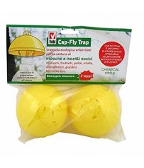 CAP-FLY TRAP Biotrappola cromotropica alimentare cattura insetti confez. da 5 pz