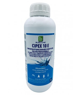 CIPEX 10 E INSETTICIDA A BASE DI CIPERMETRINA LT.12 ZANZARE 12 BOTTIGLIE DA LT 1