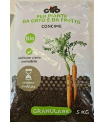 CONCIME GRANULARE CIFO CESSIONE MODULATA 5KG PER PIANTE DA ORTO E DA FRUTTO BIO