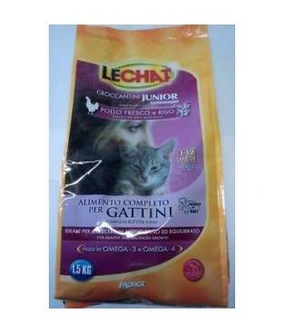  CROCCANTINI MANGIME GATTO LECAHAT CAT JUNIOR GATTINI DA KG 1,5