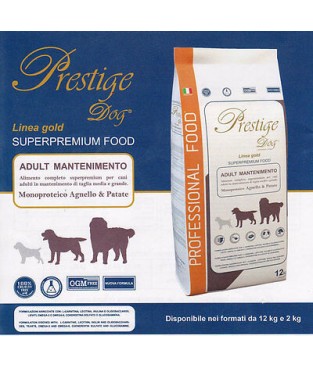  CROCCANTINI MANGIME PER CANI prestige agnello e patate da kg 12  monoproteico