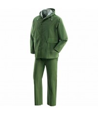 Completo giacca e pantalone antistrappo in pvc taglia XL colore verde
