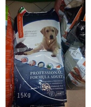 Crocchette per cani professional food diamant adult 15 kg NUOVA CONFEZIONE 