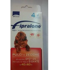 FIPRALONE  SPOT ON CANE TAGLIA GIGANTE 4 PIPETTE 40/60 KG fipronil pipette 