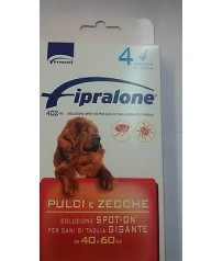 FIPRALONE  SPOT ON CANE TAGLIA GIGANTE 4 PIPETTE 40/60 KG fipronil pipette 