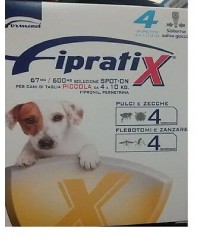 Fipratix per Cane 4 - 10 kg - Antiparassitario Spot-On per cani come frontline