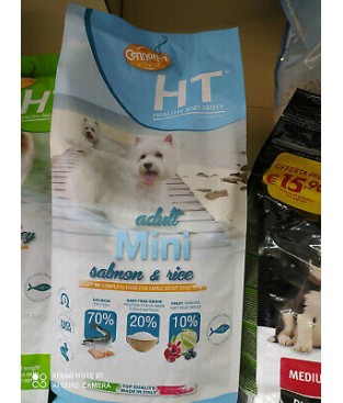 HT Dog Mini Adult SALMONE E RISO 2 kg crocchette per cane ottima appetibilita'