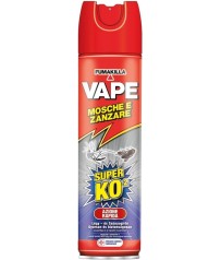 INSETTICIDA VAPE KO2 MOSCHE E ZANZARE TIGRE SPRAY ad AMPIO RAGGIO 400 ML