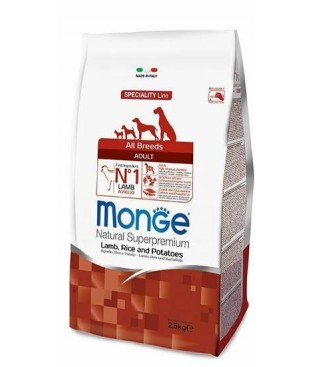 MONGE ADULT ALL BREEDS AGNELLO CROCCHETTE PER CANI SUPERPREMIUM 12KG