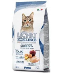 MONGE LECHAT EXCELLENCE Crocchette 1,5kg STERILIZED POLLO per gatti sterilizzati