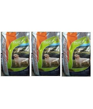  N 3 CONFEZIONI MANGIME PER CANI PLUTO DOG PLUS KG 20  ALIMENTO PER CANI ADULTI