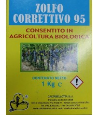 ZOLFO CORRETTIVO 95 GIALLO KG. 1 POLVERE SECCA PER AGRICOLTURA ORTO